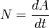  n = \frac{da}{dt} 