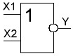 изображение на схеме элемента 2или-не