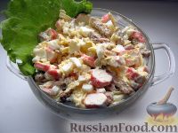 фото к рецепту: салат с сухариками 
