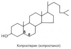 структурная формула копростерина (копростанола)