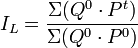 i_l= \frac{\sigma(q^0\cdot p^t)}{\sigma(q^0\cdot p^0)}