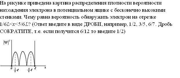 На рисунках приведены картины вероятности нахождения электрона в потенциальном ящике