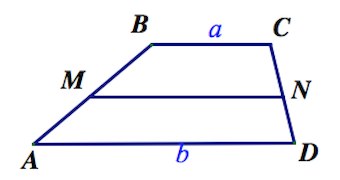 Найдите длину отрезка параллельной основаниям трапеции. Разделить трапецию на 6 равных частей. Основание треугольников трапеции равны a и b. Основания трапеции равны a и b Найдите длину отрезка внутри трапеции.
