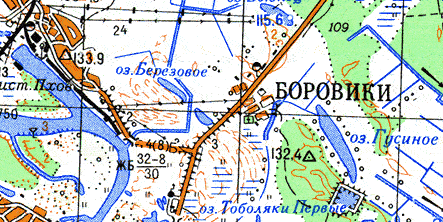 Подробная карта мозырского района