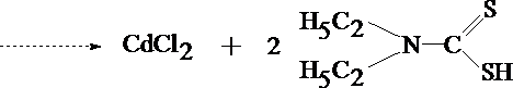 Дитизон с катионом цинка. Диссоциация сульфида кадмия. Образование сульфида кадмия. Cdcl2. Комплекс cdcl4 2-.
