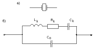 Эквивалентная схема кварцевого резонатора