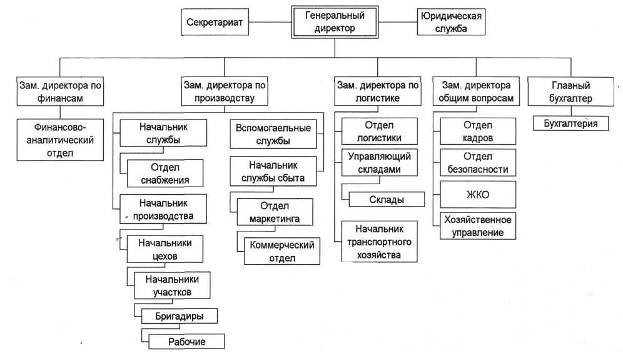 Организационная структура схема завода