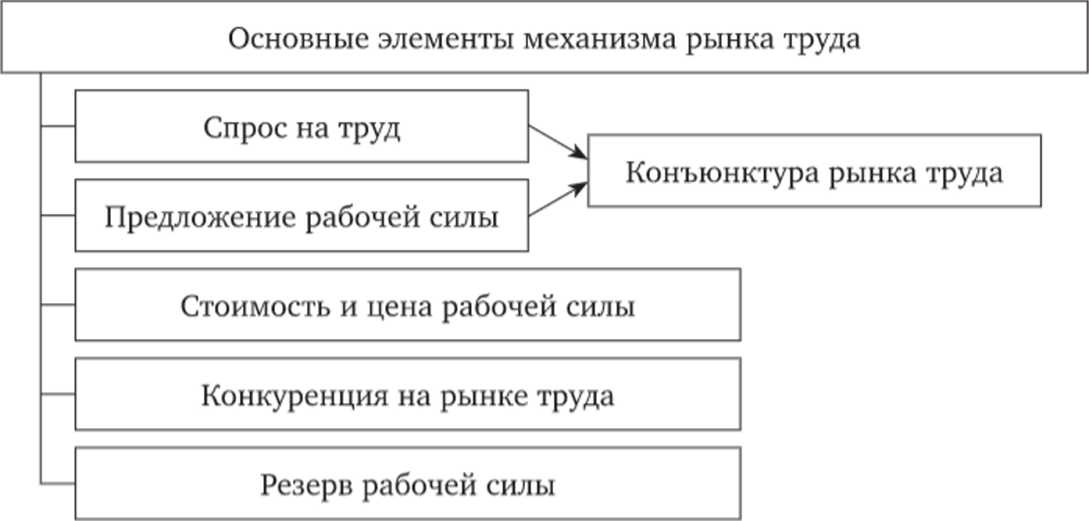 Структура рынка труда схема