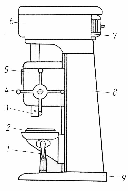 Сверлильный станок рисунок