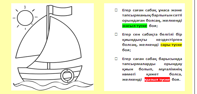 Желкенді қайық жапсыру тех карта балабақшада