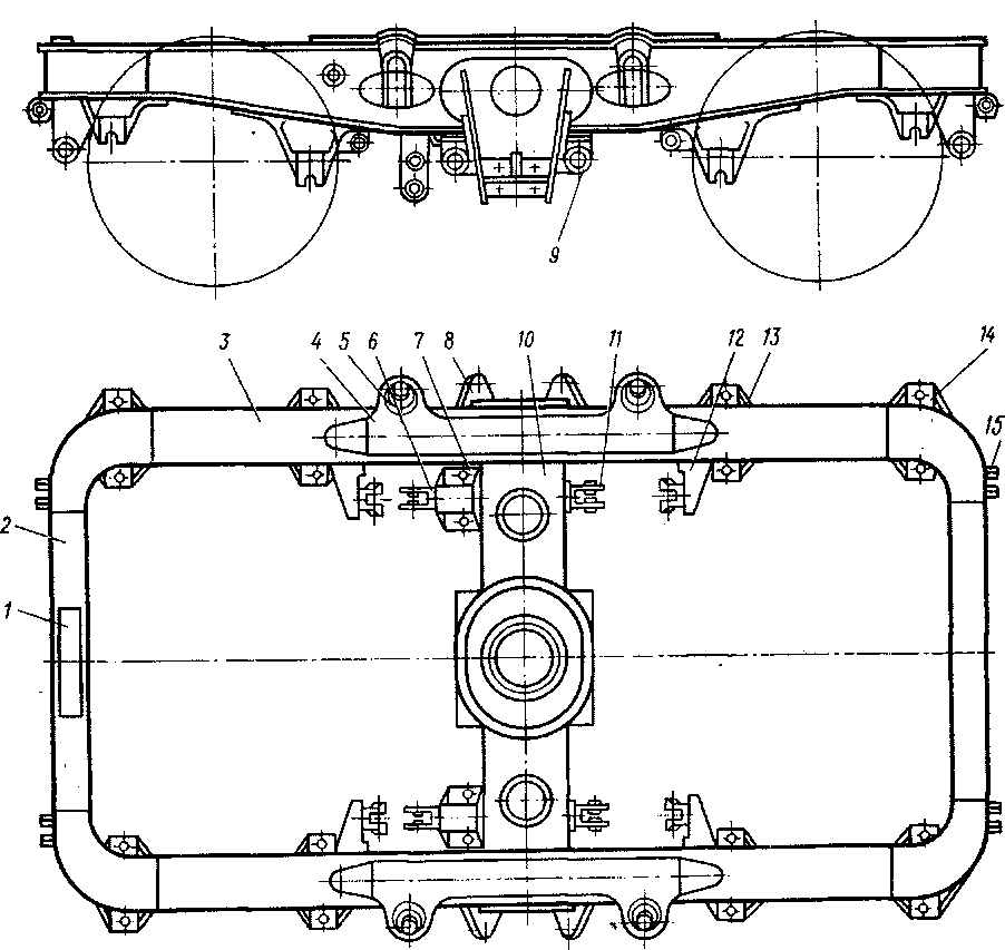 Чертеж рамы тележки электровоза вл80с