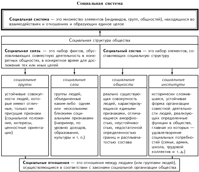 План по обществознанию социальная группа