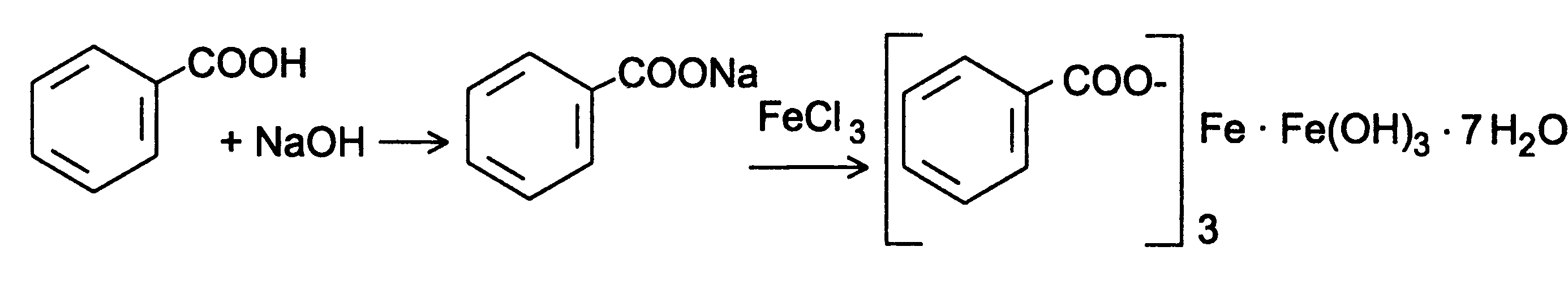 Реакция между fecl3 и naoh. Бензойная кислота и хлорид железа 3. Бензойная кислота с хлоридом железа. Бензойная кислота реакции подлинности. Качественная реакция на бензойную кислоту.