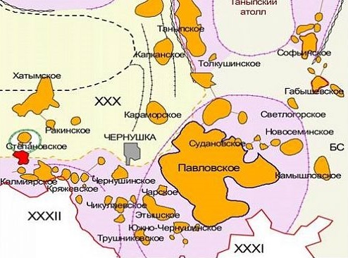 Леккерское месторождение карта