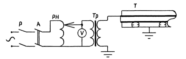 Испытательный трансформатор схема