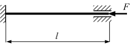 Стержень круглого сечения диаметром d длиной l сжимается силой f схема закрепления показана