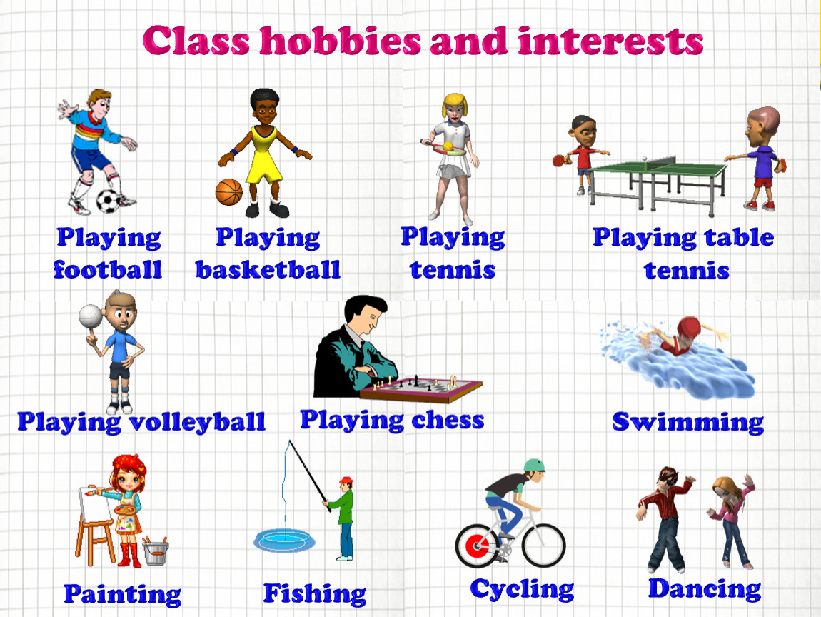 Our free time activities hobbies проект