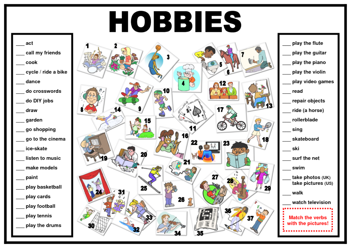 План ответ hobbies and pastime