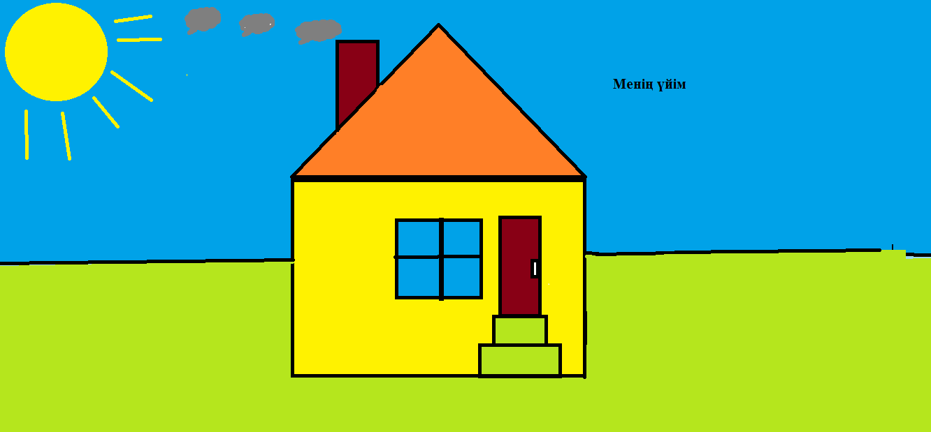 Үй суреттері раскраска. Пішіндер картинки для детей. Графикалык дом. Уй салу сурет.