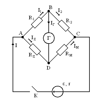 Мостовая схема измерения сопротивления