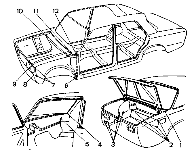 Схема кузова ваз 2101