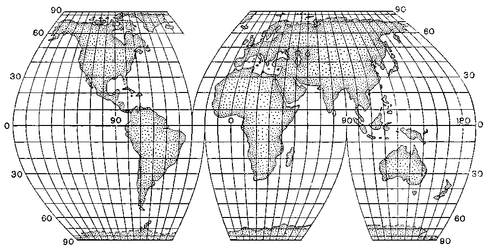 Цилиндрическая карта мира