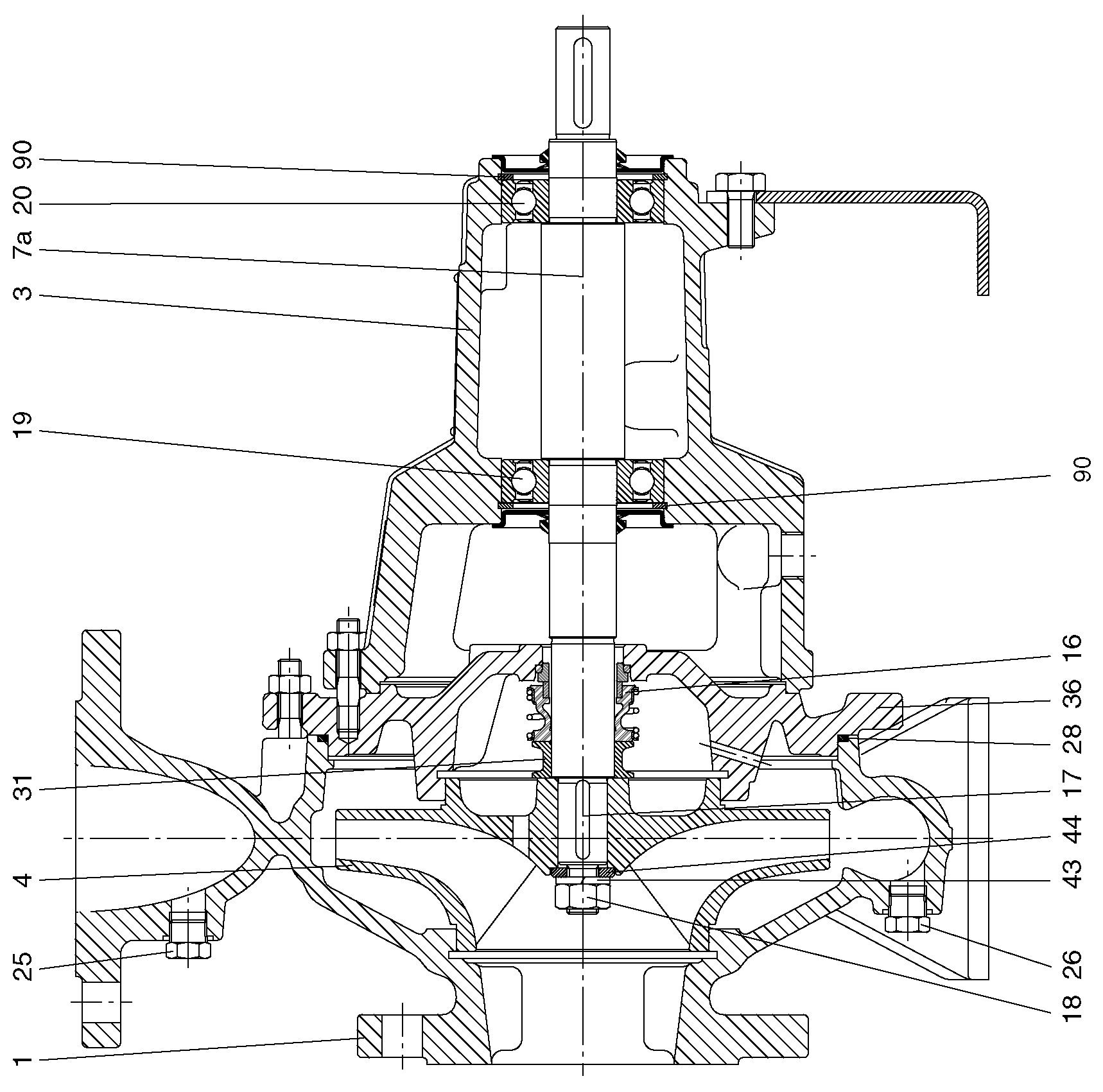 Чертеж насоса