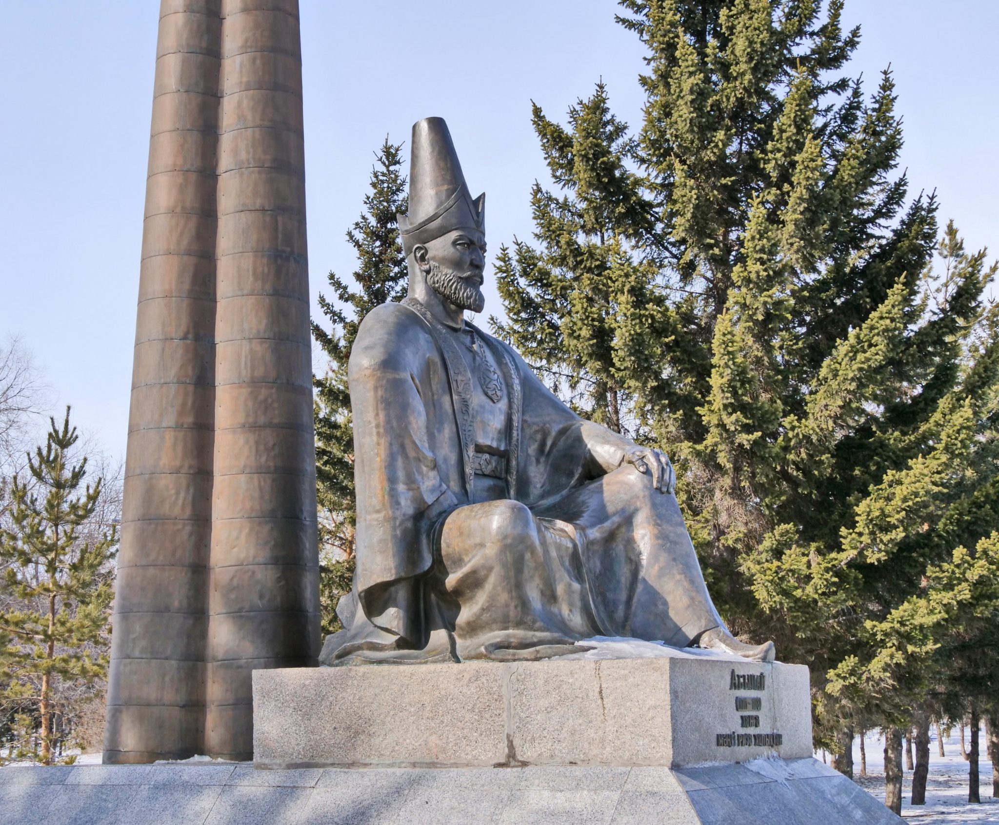 Город кокшетау область. Памятник Абылай-Хану. Монумент Абылай Хан. Площадь Абылай хана в Кокшетау. Вечный огонь памятник в Кокшетау.