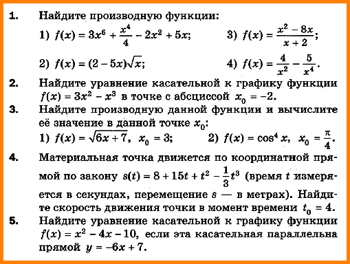 Презентация 10 класс по теме производная 10 класс