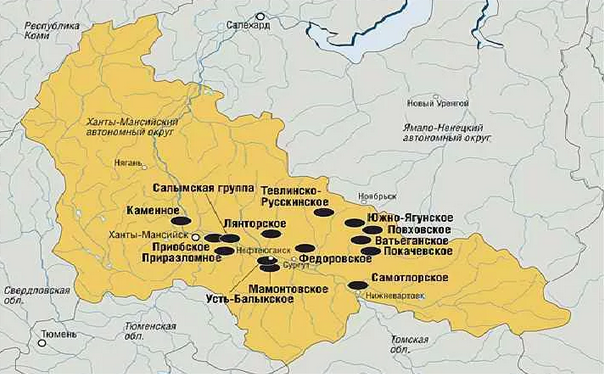 Карта юзовского месторождения