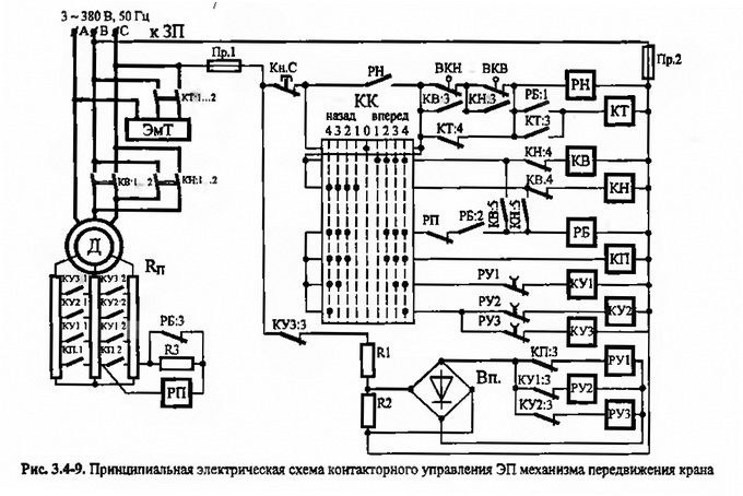 Описание работы электрической схемы