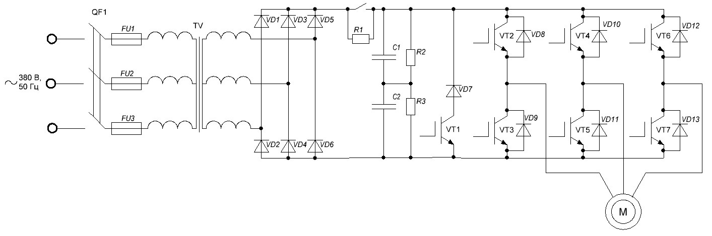 Схема силовых преобразователей