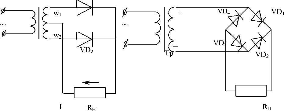 Мостовая схема выпрямления переменного тока
