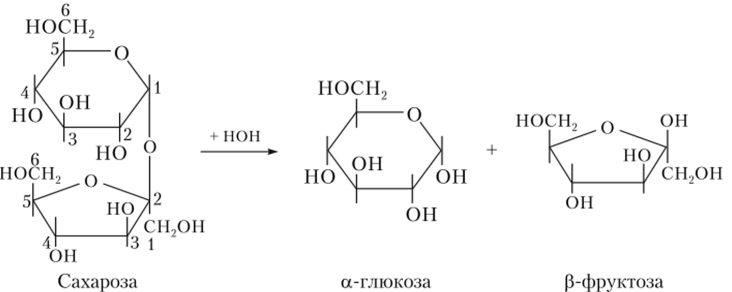 Охарактеризуйте физические и химические свойства сахарозы запишите схему гидролиза сахарозы