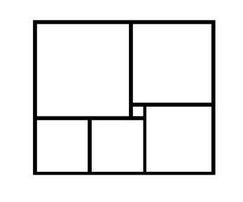 Прямоугольник составлен из четырех прямоугольников