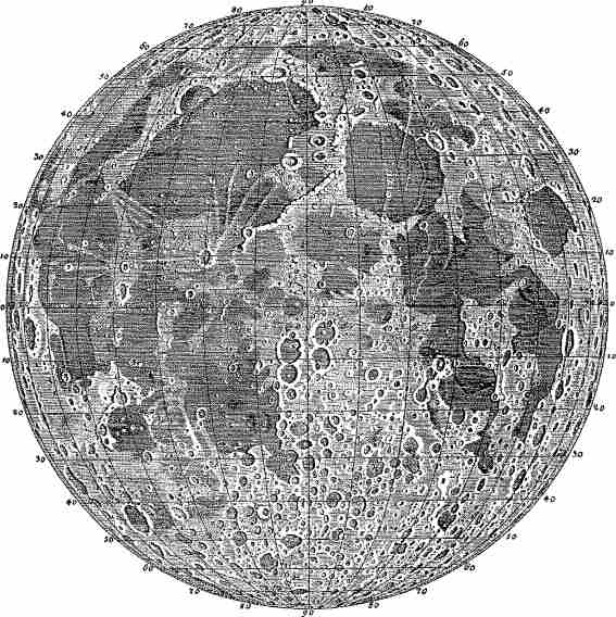 Карта земли на луне