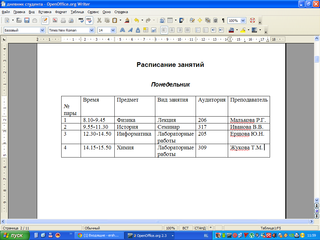 Расписание ворд. Дневник по информатике. Расписание уроков практическая работа. Практические задания по информатике. Создание календаря. Практическое задание 1 страница 18.