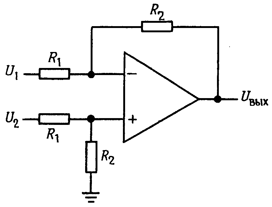 Схема диф усилителя на оу