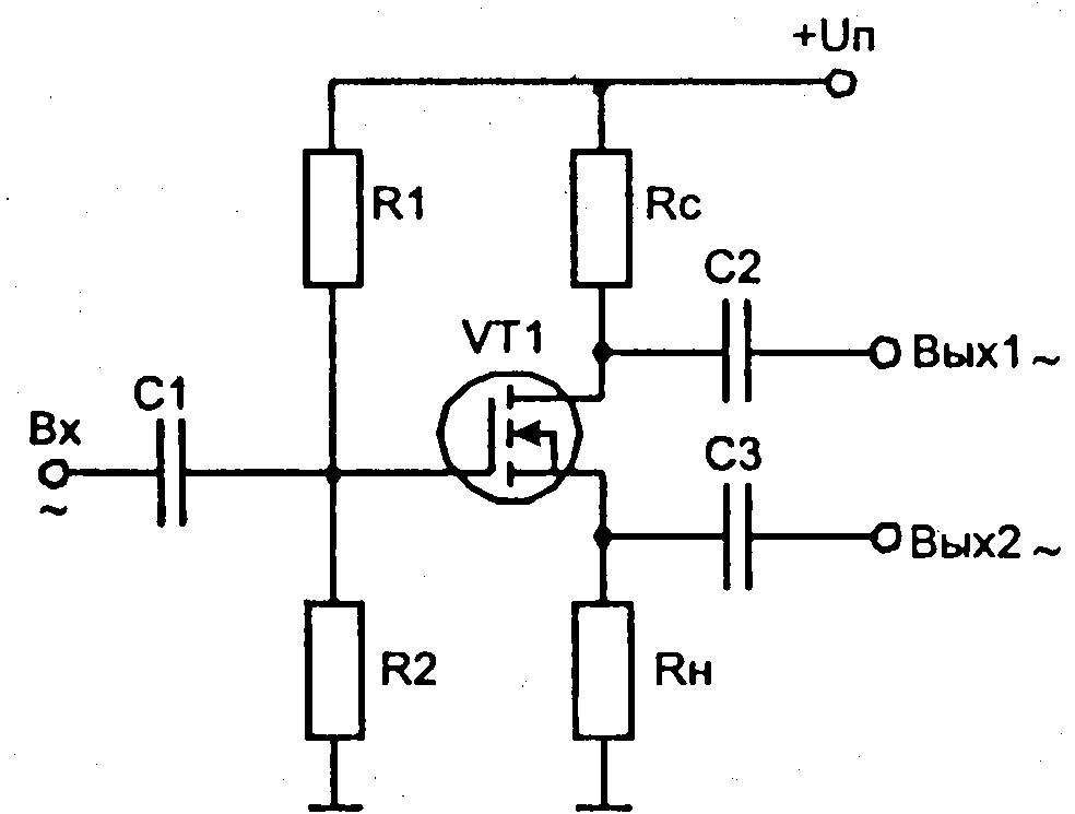 Схема усилителя звука на полевом транзисторе