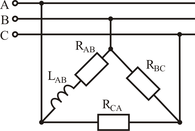 Три резистора каждый сопротивлением 125 ом соединены по схеме звезда и включены в трехфазную