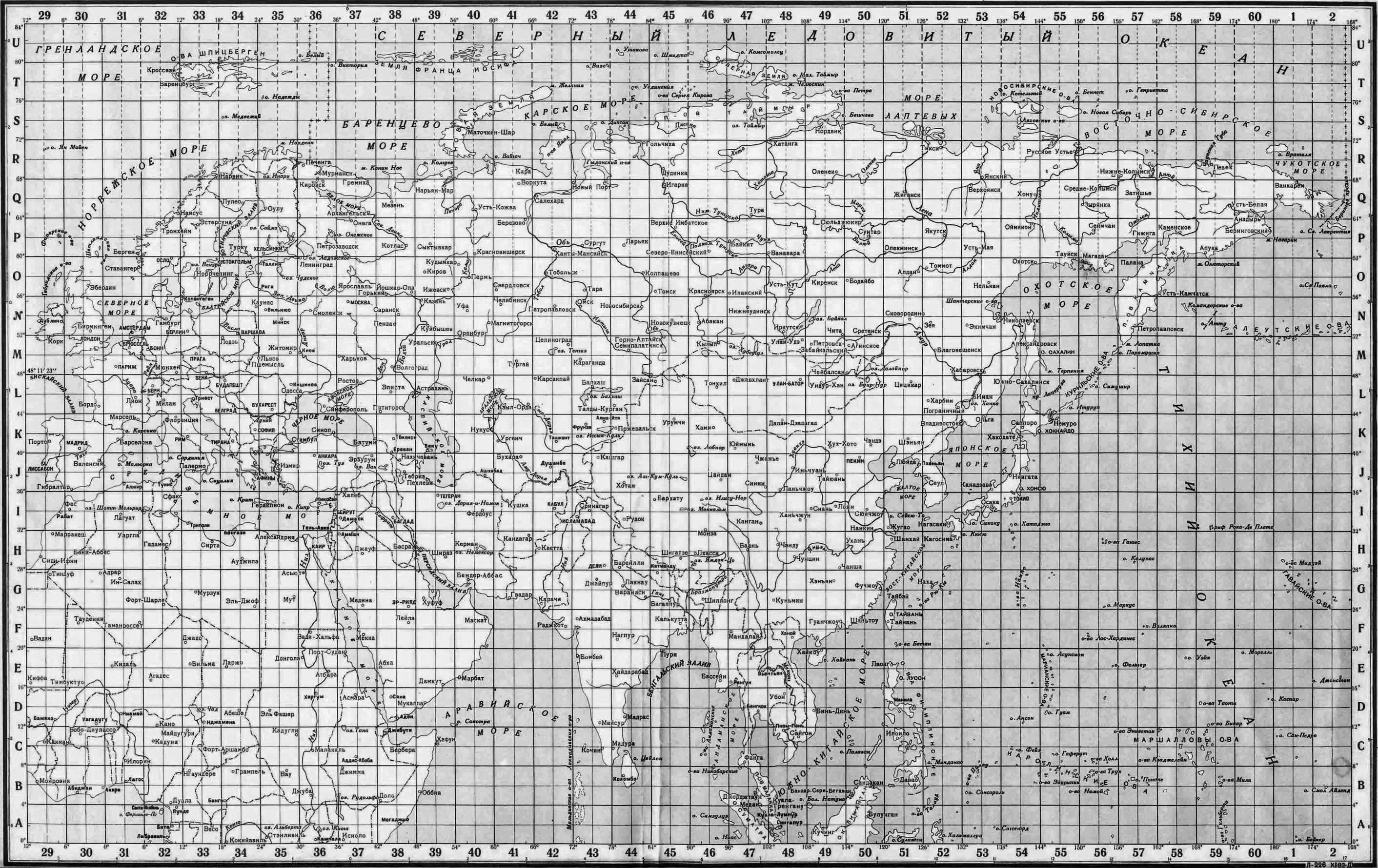 Карта по квадратам россия