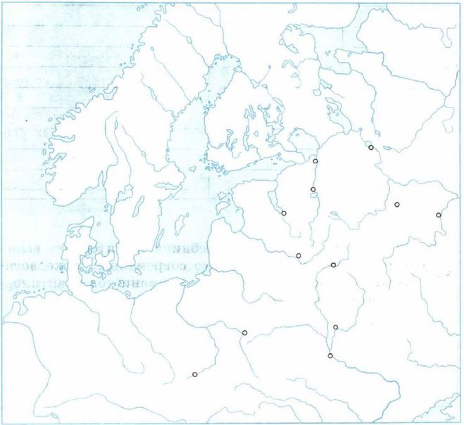 Русь в 9 начале 12 века контурная. На контурной карте отметьте Скандинавию остров Рюген Ладогу Новгород. Контурная карта Руси 9 10 века.