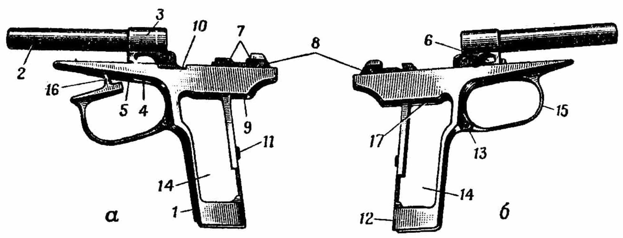 Чертеж пм. Рамка со стволом и спусковой скобой пистолета 9 мм Макарова. Устройство рамки со стволом и спусковой скобой пистолета Макарова. Схема пистолета ПМ 9мм. Назначение рамки со стволом и спусковой скобой ПМ.