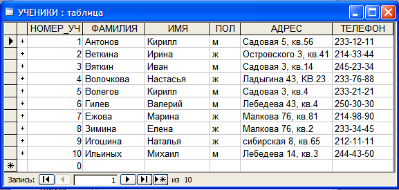 Фамилию адрес телефон адрес. Таблица учеников. Список учеников таблица. Таблицы для школьников. Таблица для школьника.