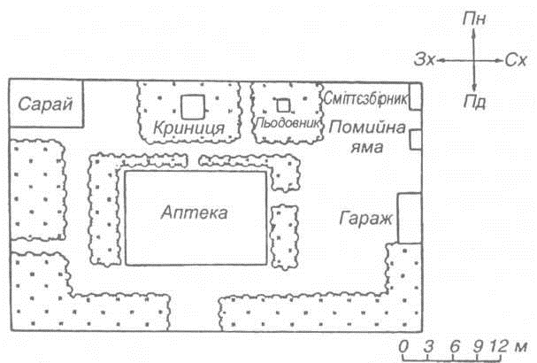 План аптеки в масштабе