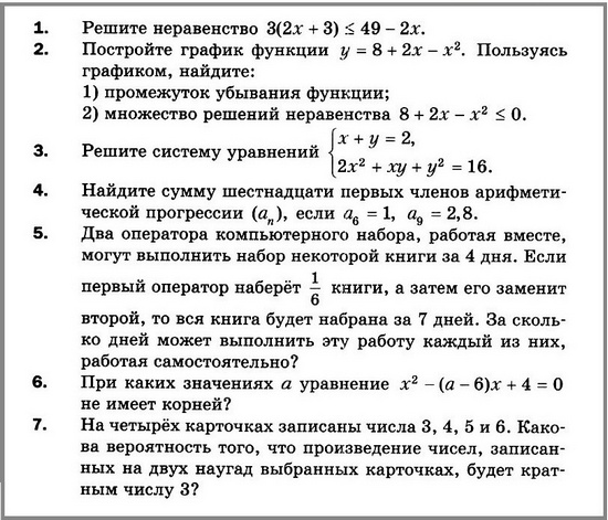 Годовой проект 7 класс по алгебре