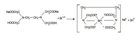 Б реакция. Трилон б с висмутом. Висмута нитрат основной комплексонометрия. Трилон б реакция с металлами. ЭДТА И нитрат висмута.
