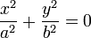 \frac{x^2}{a^2}+\frac{y^2}{b^2}=0
