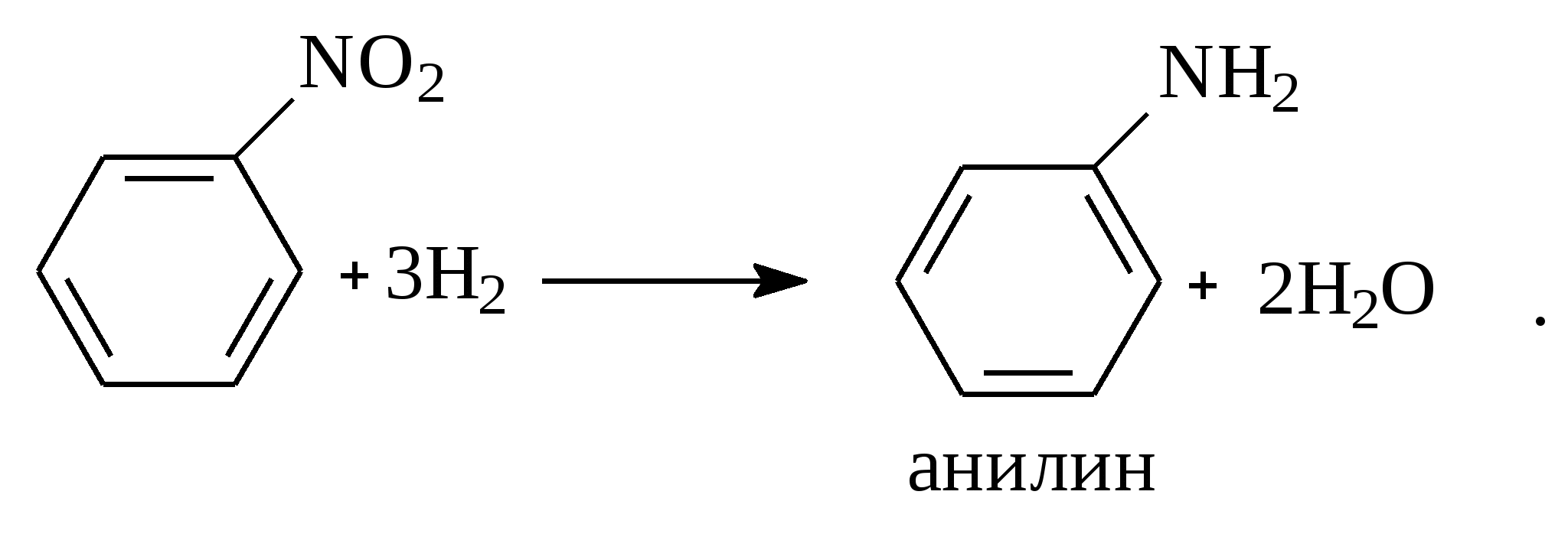 Зинин Синтез анилина. Зинин анилин реакция. Реакция получения анилина из нитробензола. Анилин реакция Зинина. Бензол h2o