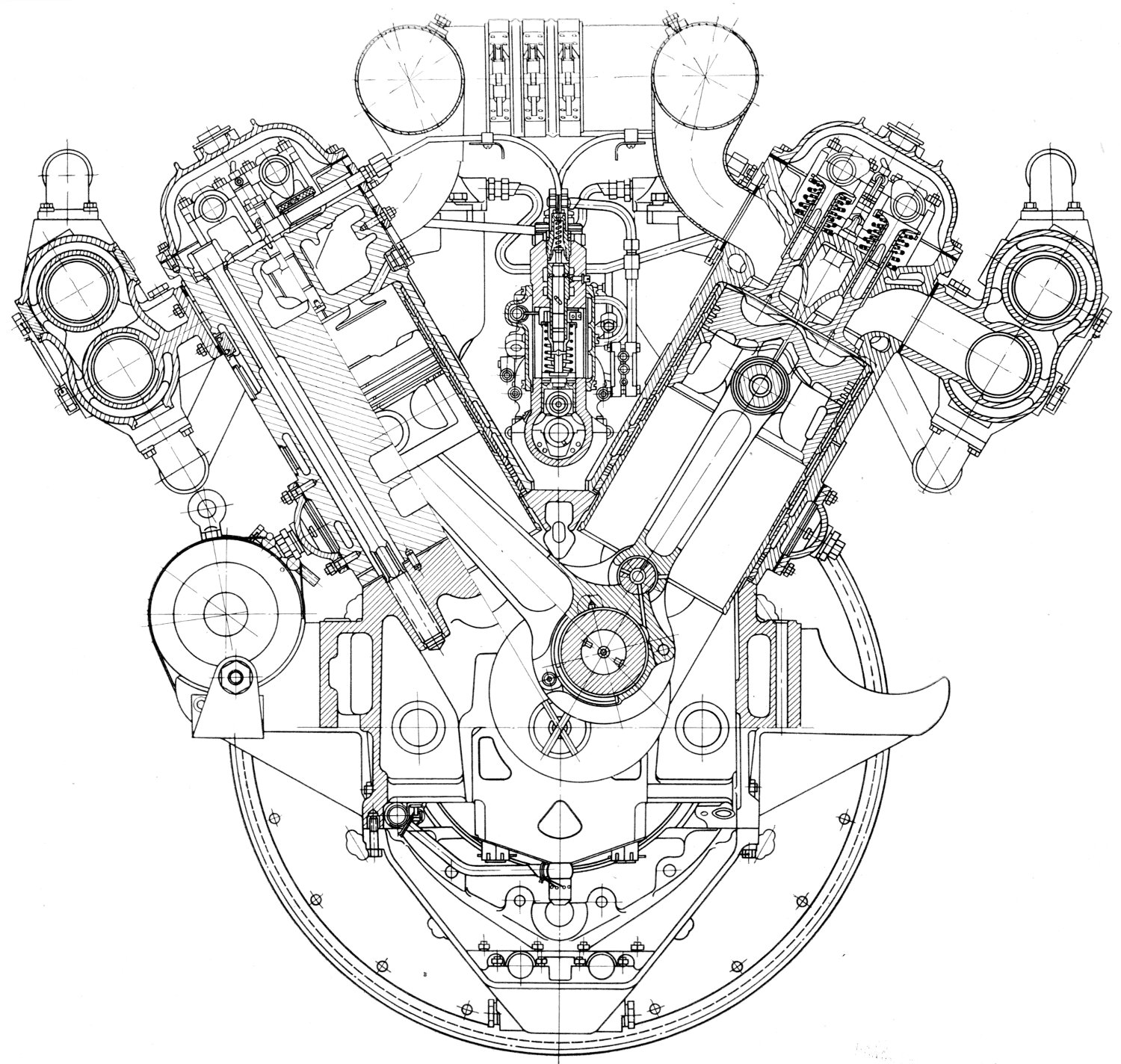Четырёхтактный дизельный двигатель м756б (12чн18/20)